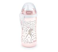 NUK Disney Bambi Kiddy Cup avec bec dur, 300 ml, anti-fuite, à partir de 12 mois, sans BPA, rose, 1 pièce