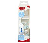 NUK Disney First Choice+ Baby Bottle | 6-18 Months | Temperature Control | Anti-Colic Ventilation | 300ml | BPA Free | Silicone Teat | Lion King