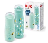 NUK Ensemble Mini-Me Bouteille Sip à partir de 9 mois (300 ml), Ensemble Mini-Me à partir de 12 mois (450 ml), Résistant aux morsures, Incassable, Menthe