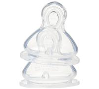 NUK First Choice+ Baby Bottle Teat, 6-18 Months, Silicone with Medium Feed Hole, Anti-Colic, 2 Count