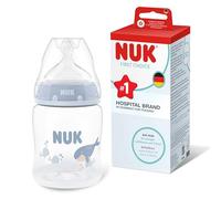 NUK First Choice Biberon | 0+ mois | 150 ml | Biberon anti-colique | PP | Indicateur de contrôle de la température | Baleine | Lot de 1