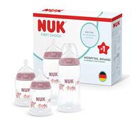 NUK First Choice Biberons | 0-3+ mois | 150 ml & 300 ml | Biberon anti-colique | PP | Indicateur de contrôle de la température | Koala | Lot de 4