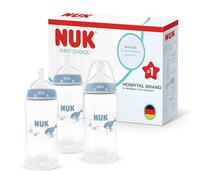 NUK First Choice Biberons | 3+ mois | 300 ml | Biberon anti-colique | PP | Indicateur de contrôle de la température | Baleine | Lot de 3