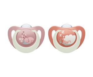 NUK First Choice Night 0-6m tétine Bunny/Sheep 2 cm