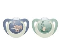 NUK First Choice Night 0-6m tétine Hippo/Koala 2 pcs