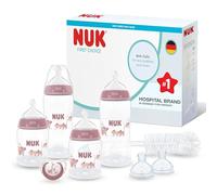 NUK First Choice Perfect Start Set de Biberons | 0-6 Mois | 4 Biberons Anti-Coliques (150 ml, 300 ml), 2 Tétines, 1 Sucette First Choice, 1 Goupillon | Koala | Lot de 8