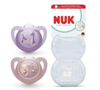 NUK First Choice Sucettes pour bébé | 18-36 mois | Sucettes orthodontiques | Apaise 99% des bébés** | Singe/Kangourou | Lot de 2