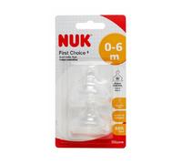 Nuk First Choice Tétine Silicone 0-6 Mois + Pack De 2 Pièces Taille M