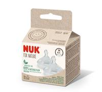 NUK for Nature Tétine 10124026 | Silicone | Taille M | Sans | 2 pièces