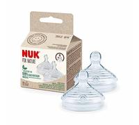 Nuk For Nature Tétine Silicone 0-6M Taille S 2uts