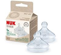 NUK Tétine For Nature Silicone Taille L Débit rapide Lot de 2