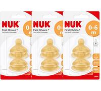 Nuk Latex 10120014 trayons premier choix +, taille 1 (0-6 mois) M, 3-pack (3 x Blister 2er)