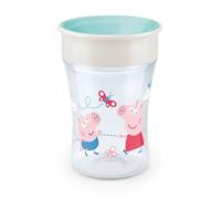 NUK Magic Cup 230 ML, Bord à Boire à 360°, Disque en Silicone étanche, à partir de 8 Mois, sans BPA, Turquoise