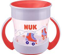 Nuk Mini gobelet Magic Cup - Bord anti-déversement à 360° - 6 mois et plus - Poignées faciles à prendre en main - Sans BPA - 160 ml - Patins à roulettes rouges 10255606