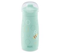 NUK Mini-Me gourde pour enfant/bébé | 9+ mois | 300 ml | Tasse pour enfant anti-fuite avec bec renforcé | Résistant aux chocs | Abeille verte