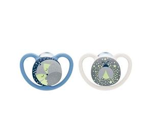Nuk Pacifier Space Night 0-6M 2uts