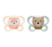 NUK Perfect Match Air 0-2 m tétine Fox/Bear 2 pcs