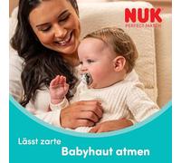NUK Perfect Match Air Day & Night Sucettes | 6-18 m | Sucettes orthodontiques phosphorescentes favorisant l’aération et prévenant l’irritation | 95% d’acceptation par les bébés** | Assorti | 4 unités