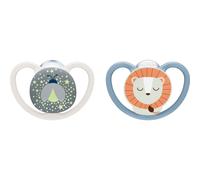 NUK Perfect Match Air Night 6-18 m tétine Firefly/Lion 2 pcs