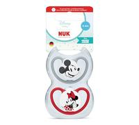 NUK Perfect Match Air Sucettes pour bébé | 0-6 mois | Sucettes orthodontiques favorisant l’aération et prévenant l’irritation | 95% d’acceptation par les bébés** | Disney Minnie Mouse | 2 unités