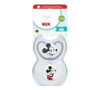 NUK Perfect Match Air Sucettes pour bébé | 18-36 mois | Sucettes orthodontiques favorisant l’aération et prévenant l’irritation | 95% d’acceptation par les bébés** | Disney Mickey Mouse | 2 unités