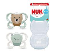 NUK Perfect Match Air Tétines pour bébé | 0-6 mois | Ours/Grenouille