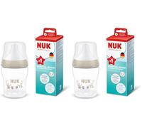 NUK Perfect Match Biberon | 0+ mois | 150 ml | Biberon anti-coliques | PP | Indicateur de contrôle de température | Singe | Lot de 2