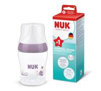 NUK Perfect Match Biberon | 0+ mois | 150 ml | Biberon anti-coliques | PP | Indicateur de contrôle de température | Hippopotame | Lot de 1