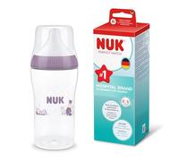 NUK Perfect Match Biberon | 3+ mois | 260 ml | Biberon anti-coliques | PP | Indicateur de contrôle de température | Hippopotame | Lot de 1