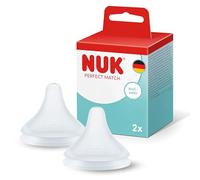 NUK Perfect Match Learner Pailles pour biberon d’apprentissage | 8 mois et plus | Pailles anti-fuites pour gobelet d’apprentissage | Silicone | Lot de 2