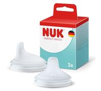 NUK Perfect Match Learner Tétines d’apprentissage | 6 mois et + | Tétines anti-fuites pour gobelet d’apprentissage | Silicone | Lot de 2