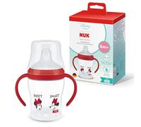NUK Perfect Match Nuit Tasse d’apprentissage | 6+ mois | 150 ml | Tasse anti-fuite pour bébés | Poignées antidérapantes | Brille dans le noir | Disney Minnie Mouse | Lot de 1