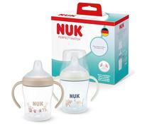 NUK Perfect Match Nuit Tasse d’apprentissage | 6+ mois | 150 ml | Tasse anti-fuite pour bébés | Poignées antidérapantes | Brille dans le noir | Singe/Koala | Lot de 2