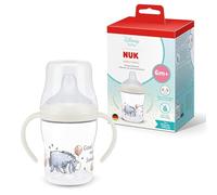 NUK Perfect Match Nuit Tasse d’apprentissage | 6+ mois | 150 ml | Tasse anti-fuite pour bébés | Poignées antidérapantes | Brille dans le noir | Disney Bourriquet | Lot de 1