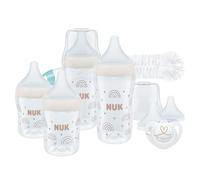 Set de biberons NUK Perfect Match Perfect STARLIGHTt | 0-6+ mois | S’adapte au palais de bébé | 4 biberons anti-coliques, sucette, goupillon et plus encore | Sans BPA | 9 pièces