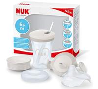 Set NUK pour apprendre à boire avec une tasse d’apprentissage Trainer Cup (6+ mois), une tasse antifuite Magic Cup 360° (8+ m) et une tasse enfant Action Cup (12+ m) , 230 ml , sans BPA , blanc