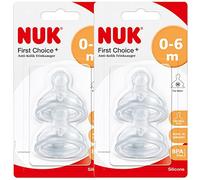 Nuk silicone tétines 10124015 First Choice +, taille 1 (0-6 mois) M, 2-pack (2 x Blister 2er)