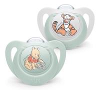 NUK Star Baby Lot de 2 tétines en silicone sans BPA pour bébé de 0 à 6 mois, apaise 99% des bébés