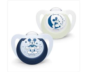 Nuk Star Mickey Night Silicone Pacifier_ 18-36M (x2 unités)