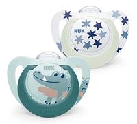 Nuk Starlight Jour et Nuit Sucettes 6-18 Mois Crocodile 2uts