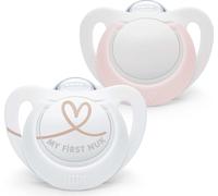 NUK Star Sucette en silicone Rose Gr.1 - tendre & flexible