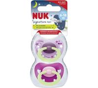 NUK Sucettes Nuit Lot de 2, taille 2 - Signature Night Edition
