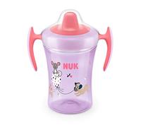 NUK Tasse d’Apprentissage Trainer Cup | Bec verseur souple antifuites | 6+ mois | Sans BPA | 230 ml | Carlin (Violet)