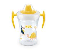NUK Tasse d’Apprentissage Trainer Cup | Bec verseur souple antifuites | 6+ mois | Sans BPA | 230 ml | Toucan (Jaune)