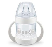 NUK Tasse d'Apprentissage Nature Sense, 150ml, Antifuite, 6-18 mois, Blanc