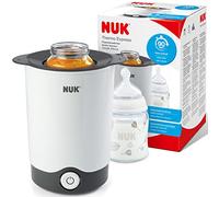 NUK Thermo Express Chauffe-biberon | Réchauffe en douceur les liquides et les aliments mous en 90 secondes | Arrêt automatique | Panier amovible pour un retrait facile | Prise européenne à 2 broches