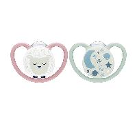 Nuk2 Sucettes Perfect Match Air Nuit 18-36m Mouton