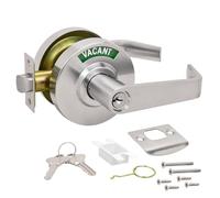 Nuk3y Indio Lot de 2 serrures à levier pour indicateur de service commercial (entrée, chrome satiné)