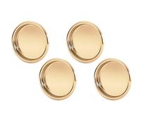 Nuk3y Lot de 4 poignes de porte de placard faciles clipser 2-1/8"" (laiton poli)