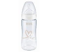 NUK First Choice Biberon | 3+ mois | 300 ml | Biberon anti-colique | PP | Indicateur de contrôle de la température | Baleine | Lot de 1